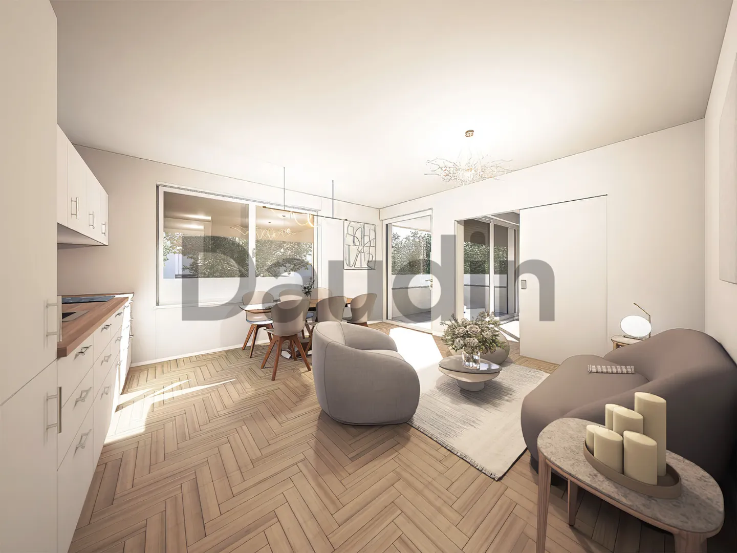 THPE Apartment on plan with 3 rooms and balcony - Photo 2 of 3
