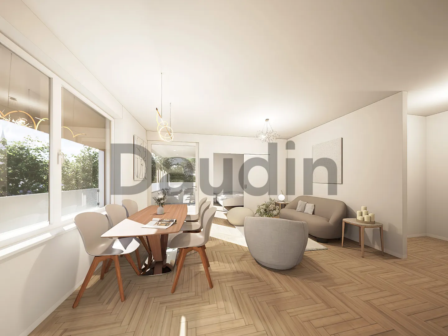 THPE Apartment on plan with 3 rooms and balcony - Photo 3 of 3