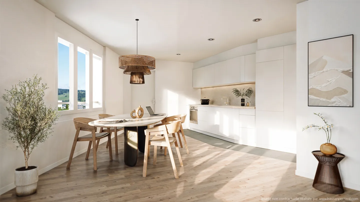 Appartement moderne de 3,5 pièces, idéalement situé à Bulle - Photo 1 sur 6