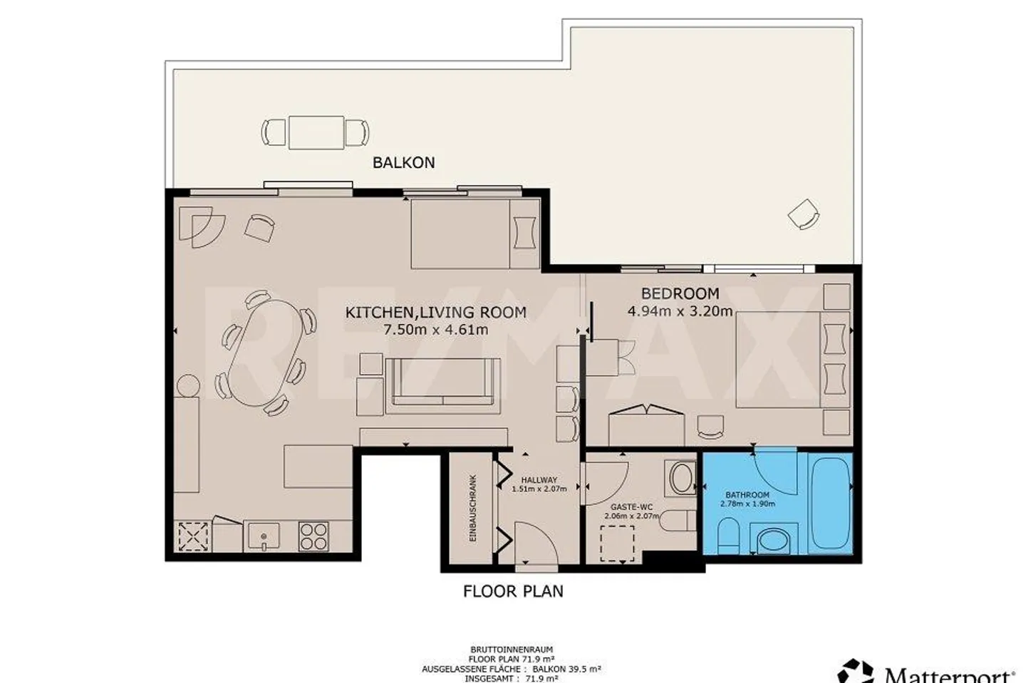Modern 2.5-room penthouse apartment with large sun terrace and panoramic view - Photo 13 of 13