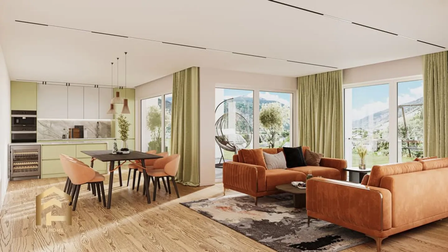 Modernes Apartment in Raron - Foto 5 von 13