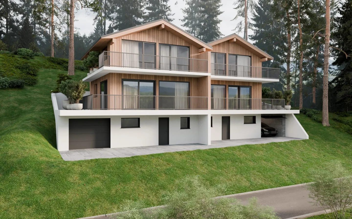 Grundstück ohne Mandat zu verkaufen für 2 Chalets - Foto 2 von 3