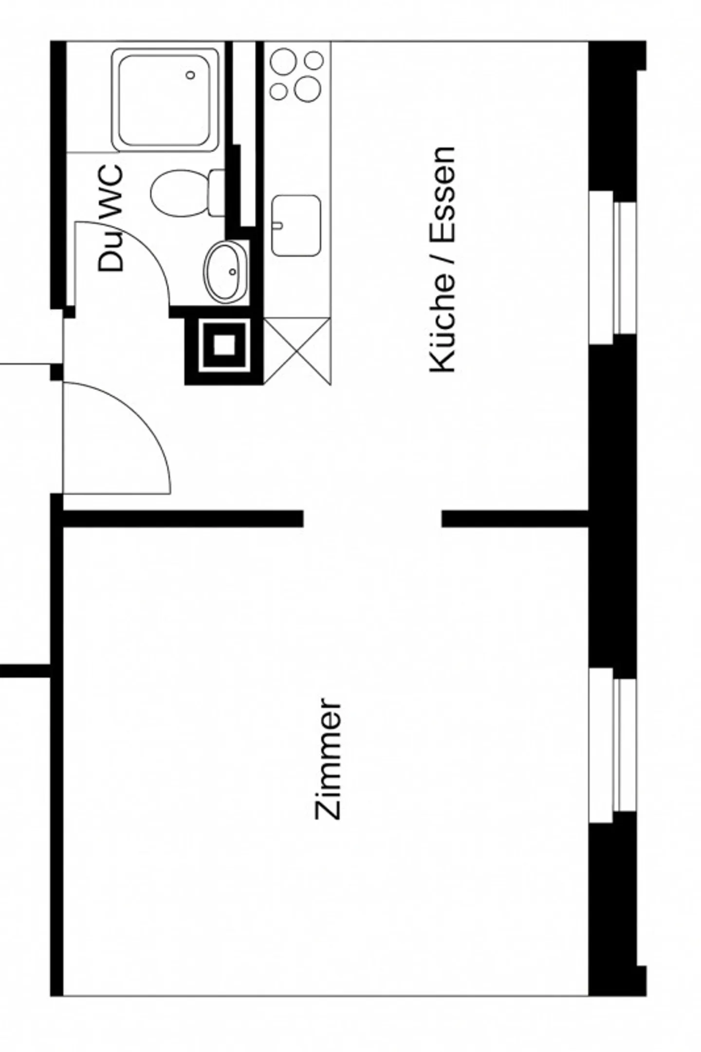 Charmante appartement 1.5 pièces près du centre de St. Gallen - Photo 5 sur 6