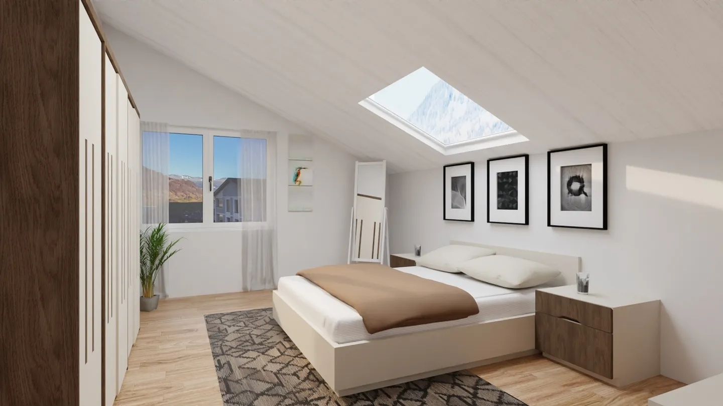 6.5-room penthouse apartment with breathtaking lake and panoramic views - Photo 10 of 14