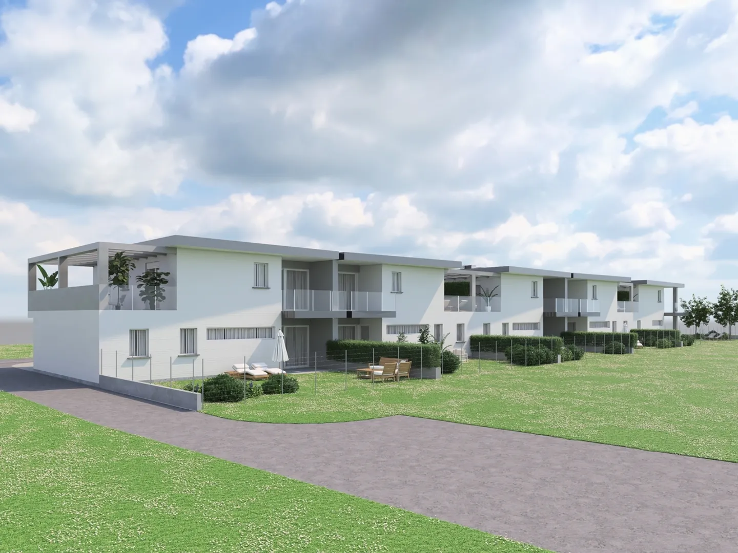 Terrain avec licence approuvée - 5 maisons individuelles à Stabio - Photo 1 sur 2