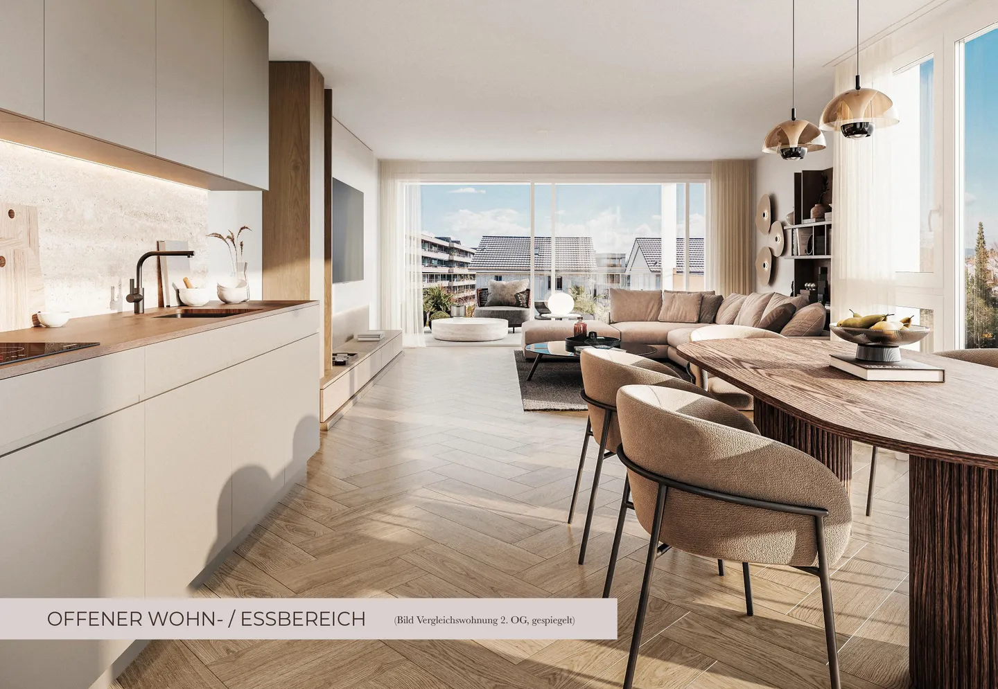 Stilvolle 3.5-Zimmer-Wohnung mit Weitblick - Foto 2 von 8