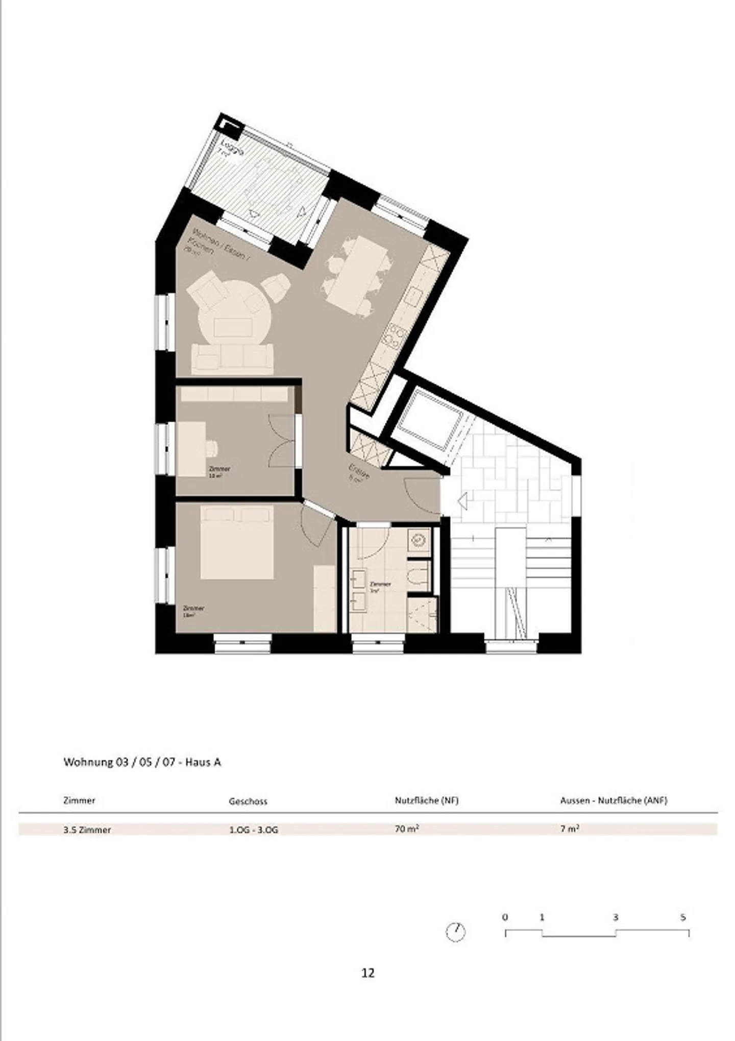 Appartement moderne de 3,5 pièces de haute qualité avec balcon dans un emplacement central - Photo 9 sur 10