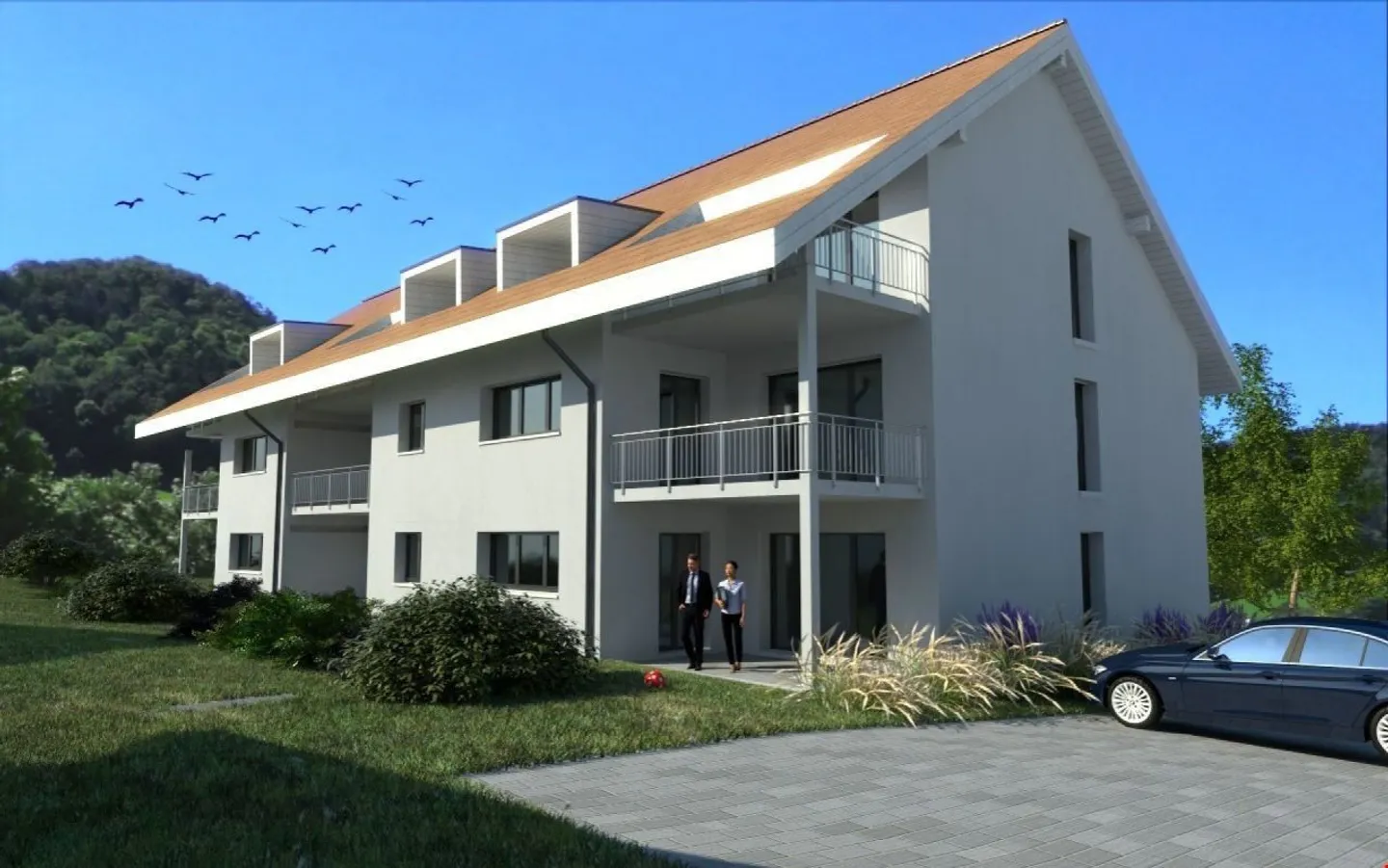 Appartement spacieux de 4,5 pièces au 1er étage avec balcon - Photo 2 sur 6