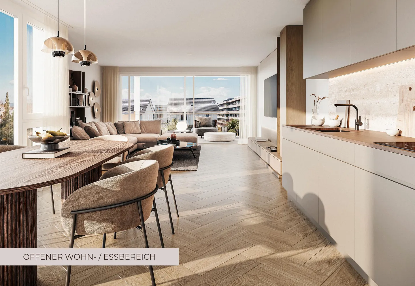 Urban living comfort redefined – 4.5 rooms with south-facing balcony and elegant room concept - Photo 1 of 8