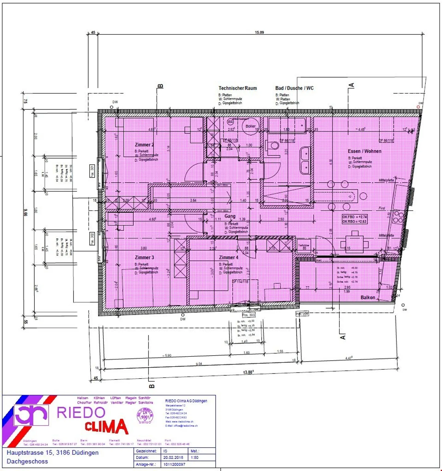 Moderne Wohnung in Düdingen - Foto 9 von 9