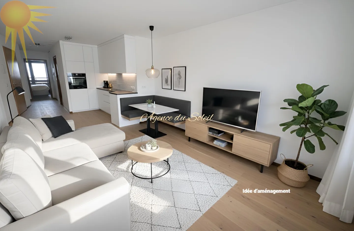 Bel appartamento attraversante, ristrutturato, di 2,5 locali vicino al centro di Crans! - Foto 2 di 16