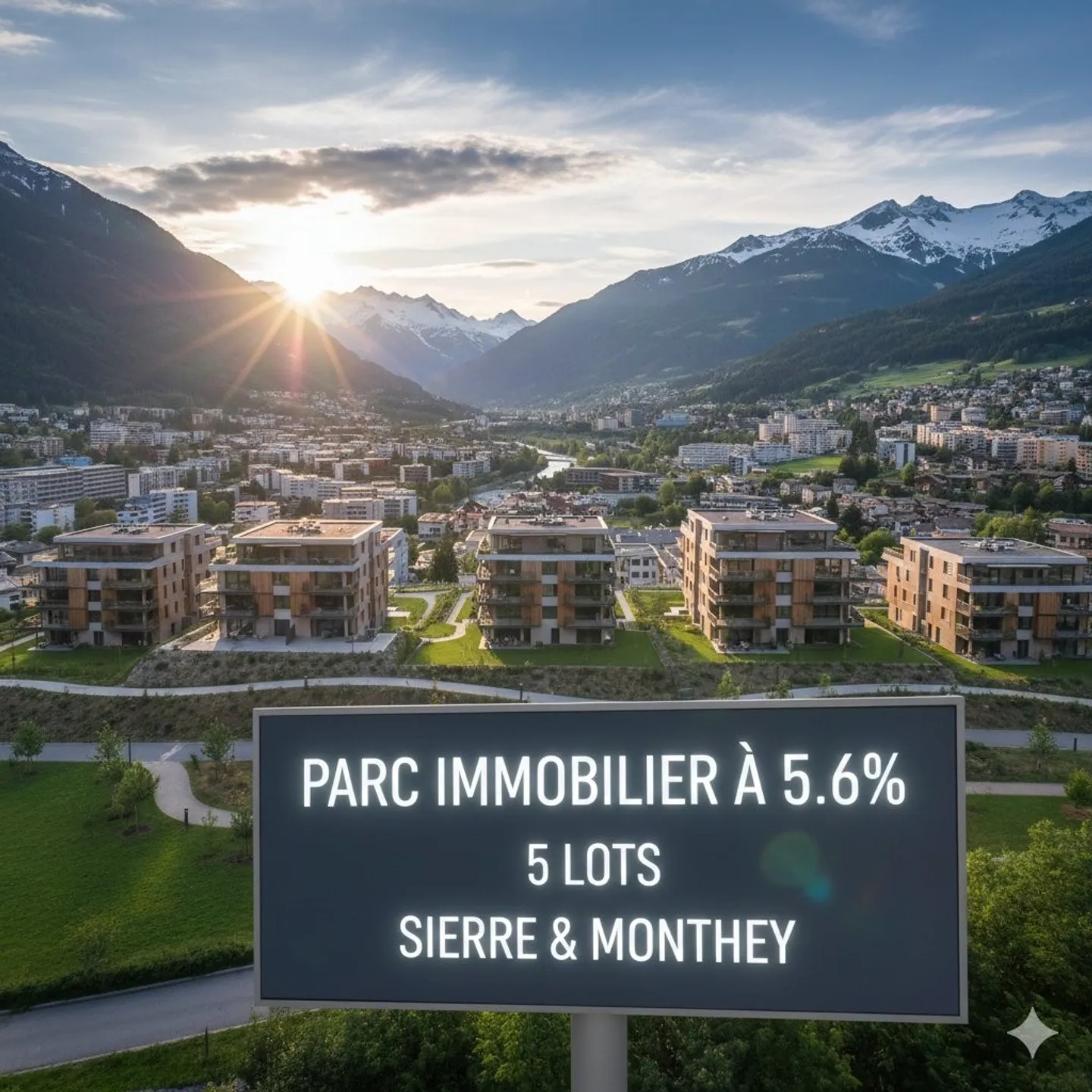 Parc immobilier de 5 logements - 5.6% - Monthey & Sierre - Photo 1 sur 1