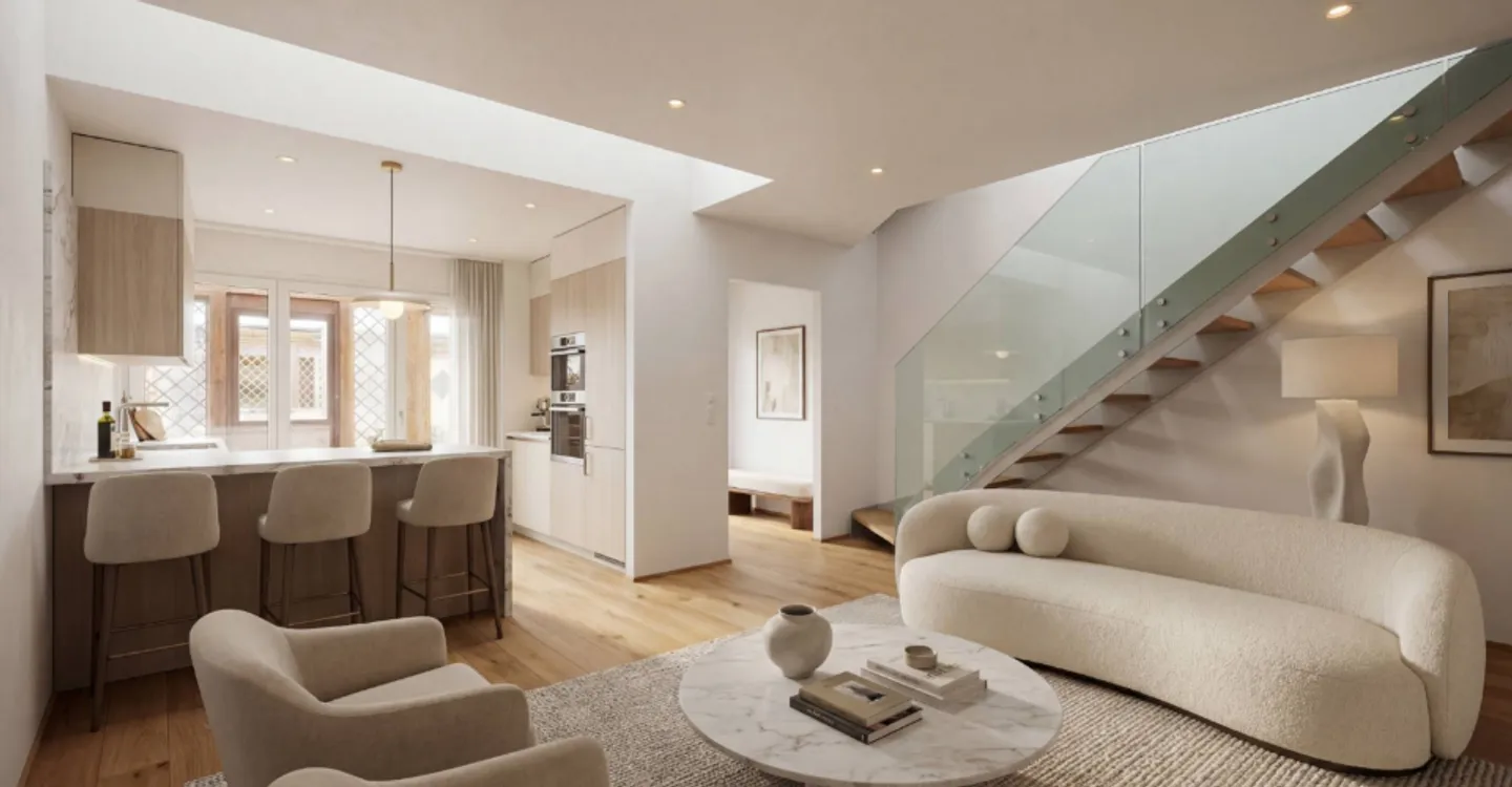 GERÄUMIGE 4,5-ZIMMER-TRIPLEX IM HERZEN VON CHAVORNAY - Foto 1 von 12