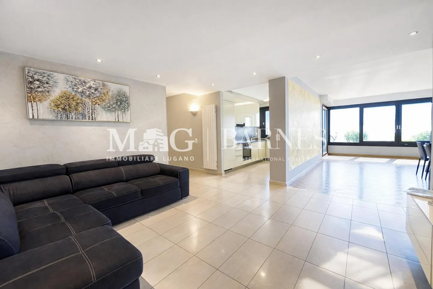 Bissone: 4,5-Zimmer-Wohnung, Garten, Garage, Seeblick - Foto 6 von 9