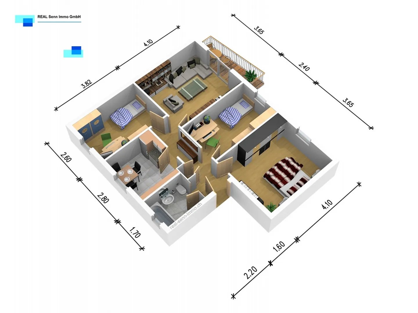 Looking for a new tenant! 4-room apartment with patio, new kitchen + bathroom - Photo 8 of 8