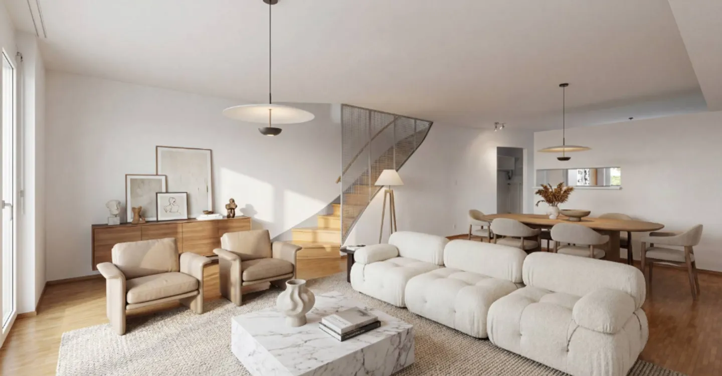SPACIOUS 5.5 ROOM TRIPLEX IN CHAVORNAY - Foto 1 von 12