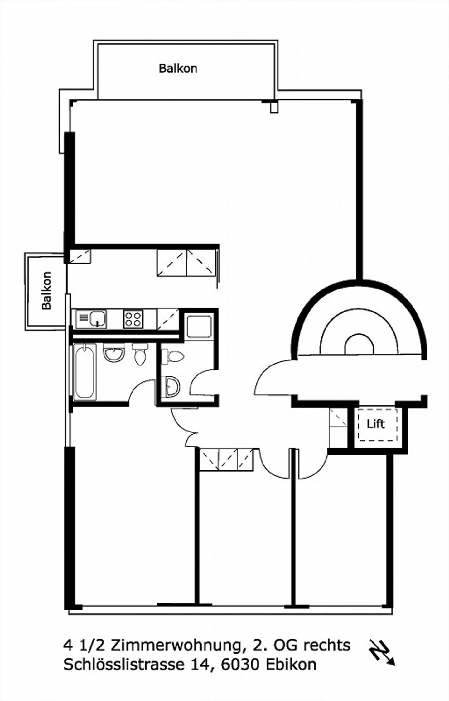 Bright, quiet and centrally located apartment including parking space - Photo 12 of 12