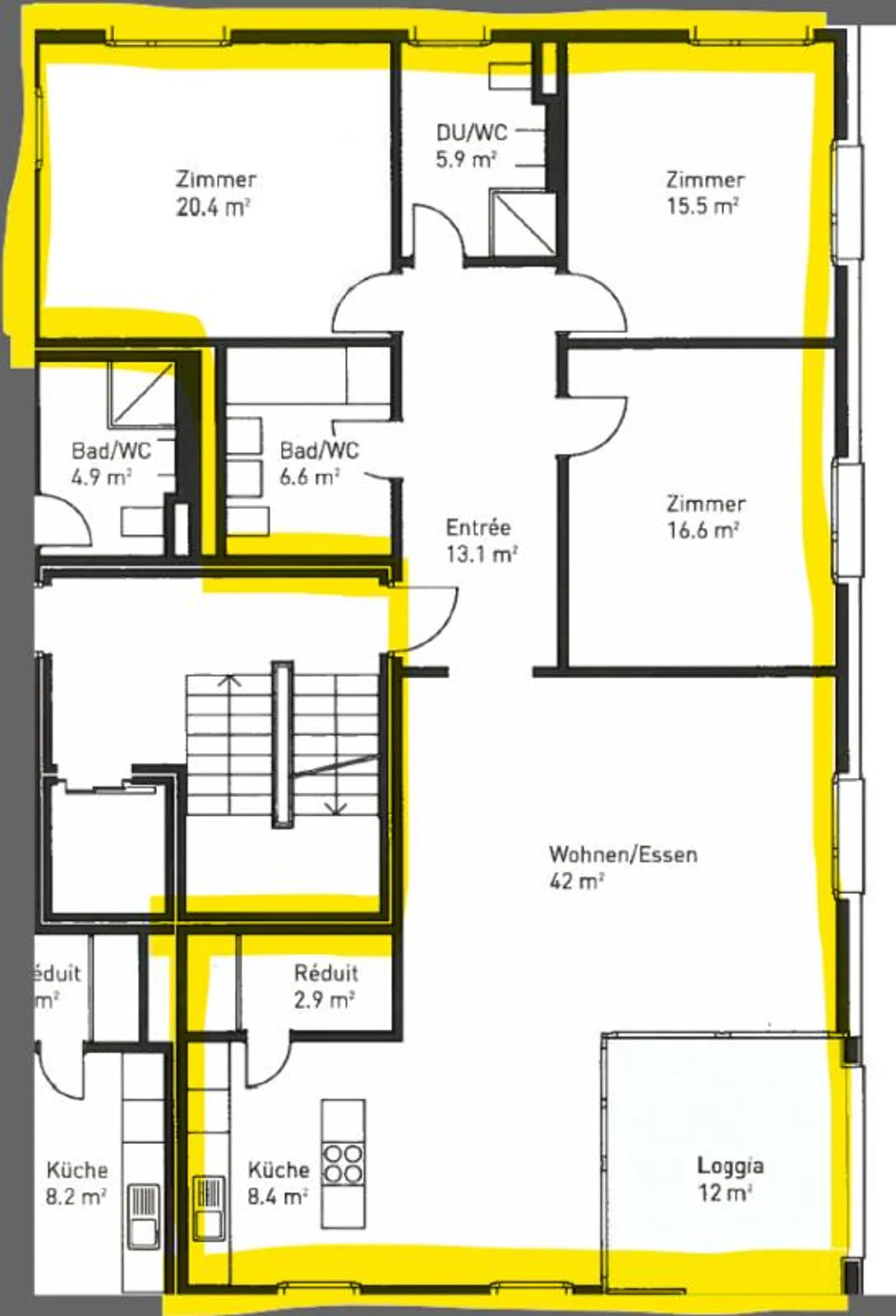 Moderne 4.5 Zimmerwohnung mit Loggia - Foto 7 von 7
