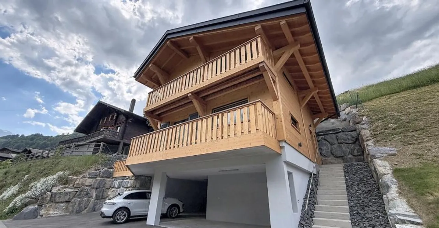 Chalet nuovo 4 locali 120m² a Val-d'Illiez con terrazza - Foto 1 di 11