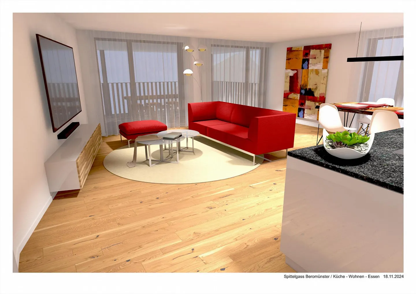 Appartement spacieux de 3,5 pièces à Beromünster - Photo 4 sur 8