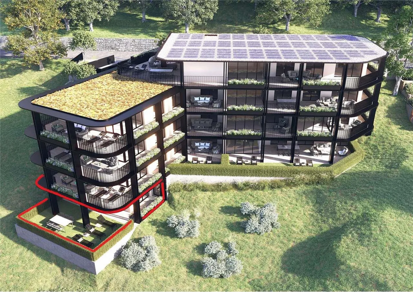 Wohnung 3.5 Zimmer mit privatem Garten – Residenza Oasis | Pregassona - Foto 1 von 12