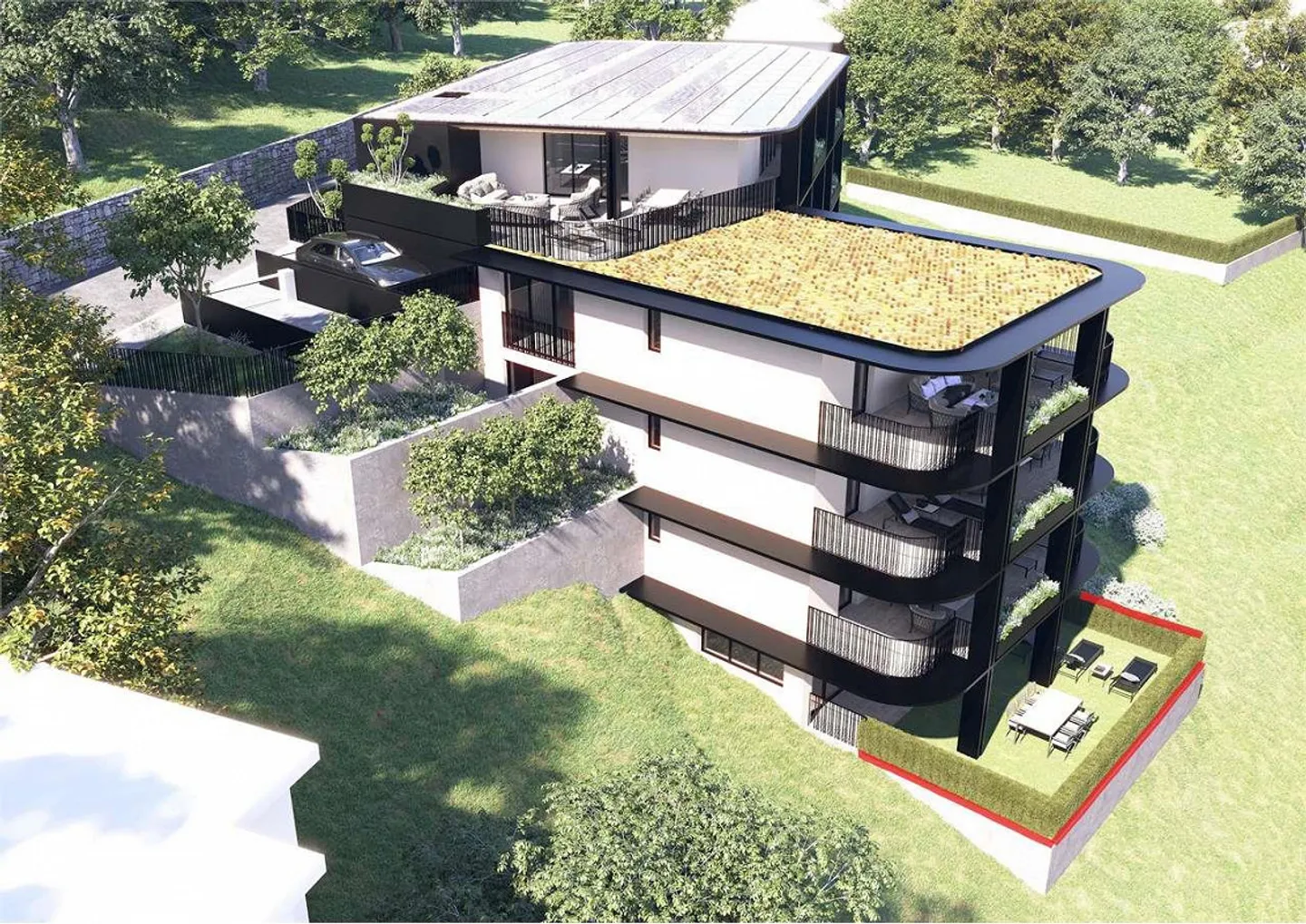 Wohnung 3.5 Zimmer mit privatem Garten – Residenza Oasis | Pregassona - Foto 2 von 12