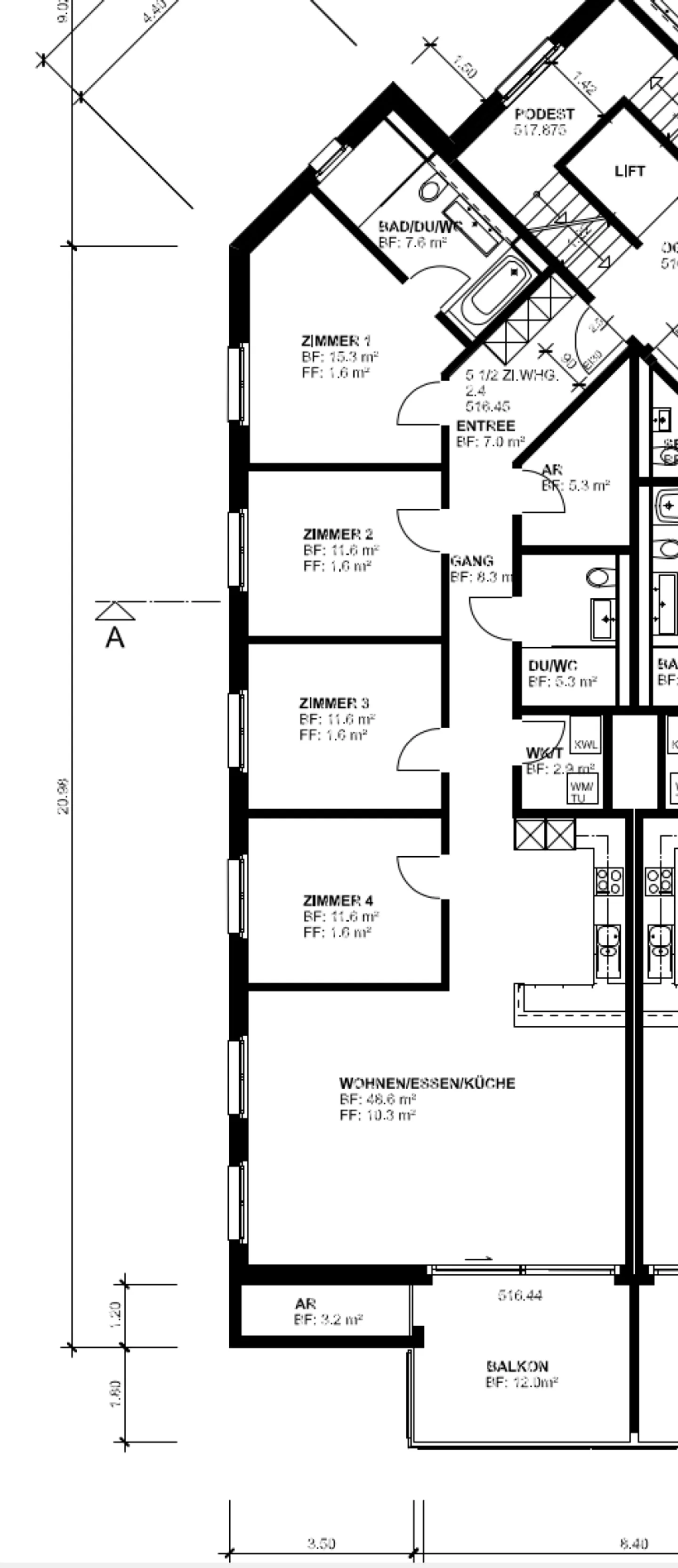 Appartement spacieux et moderne de 5 ½ pièces à louer - Photo 5 sur 5