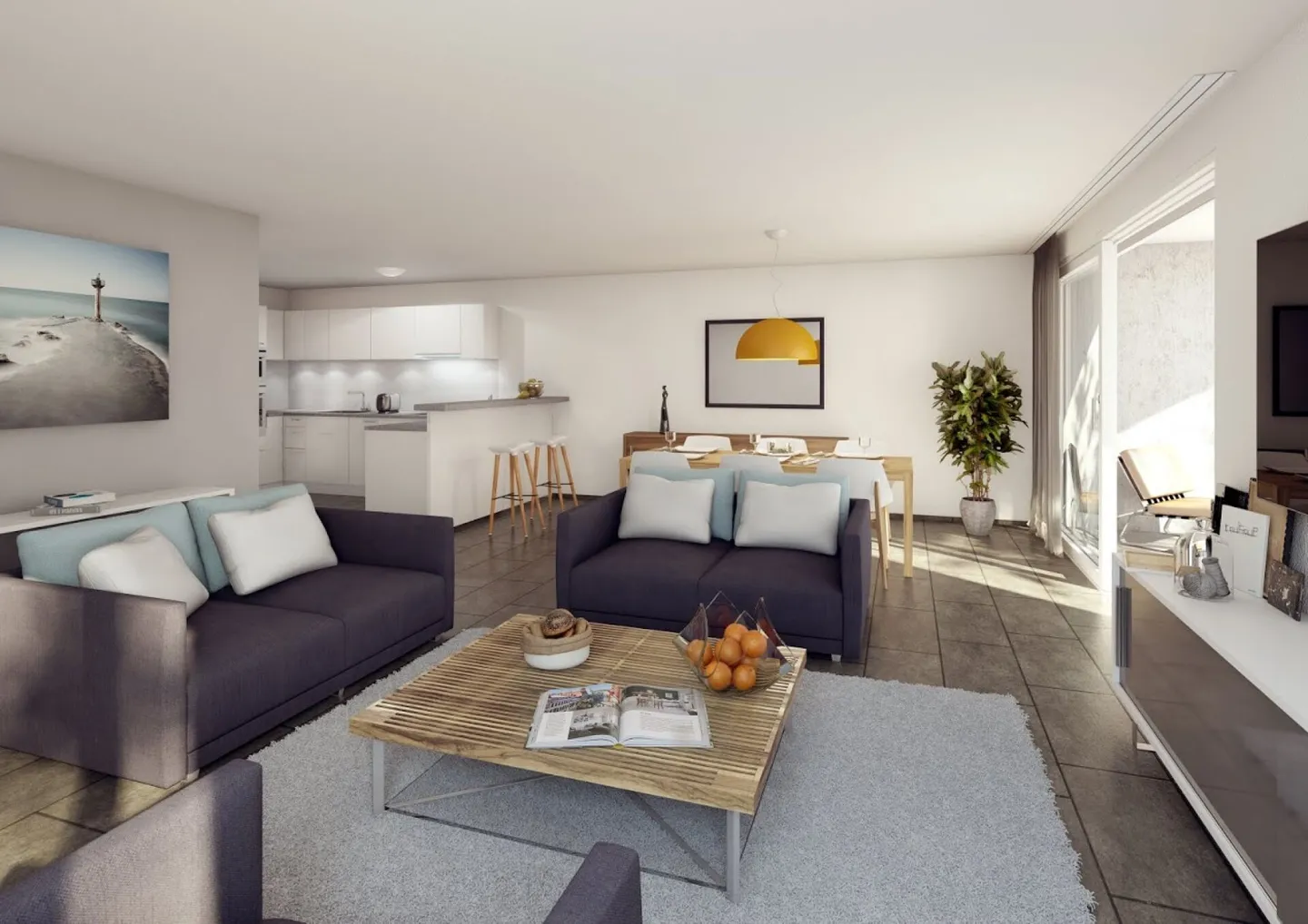 Appartement spacieux et moderne de 5 ½ pièces à louer - Photo 2 sur 5