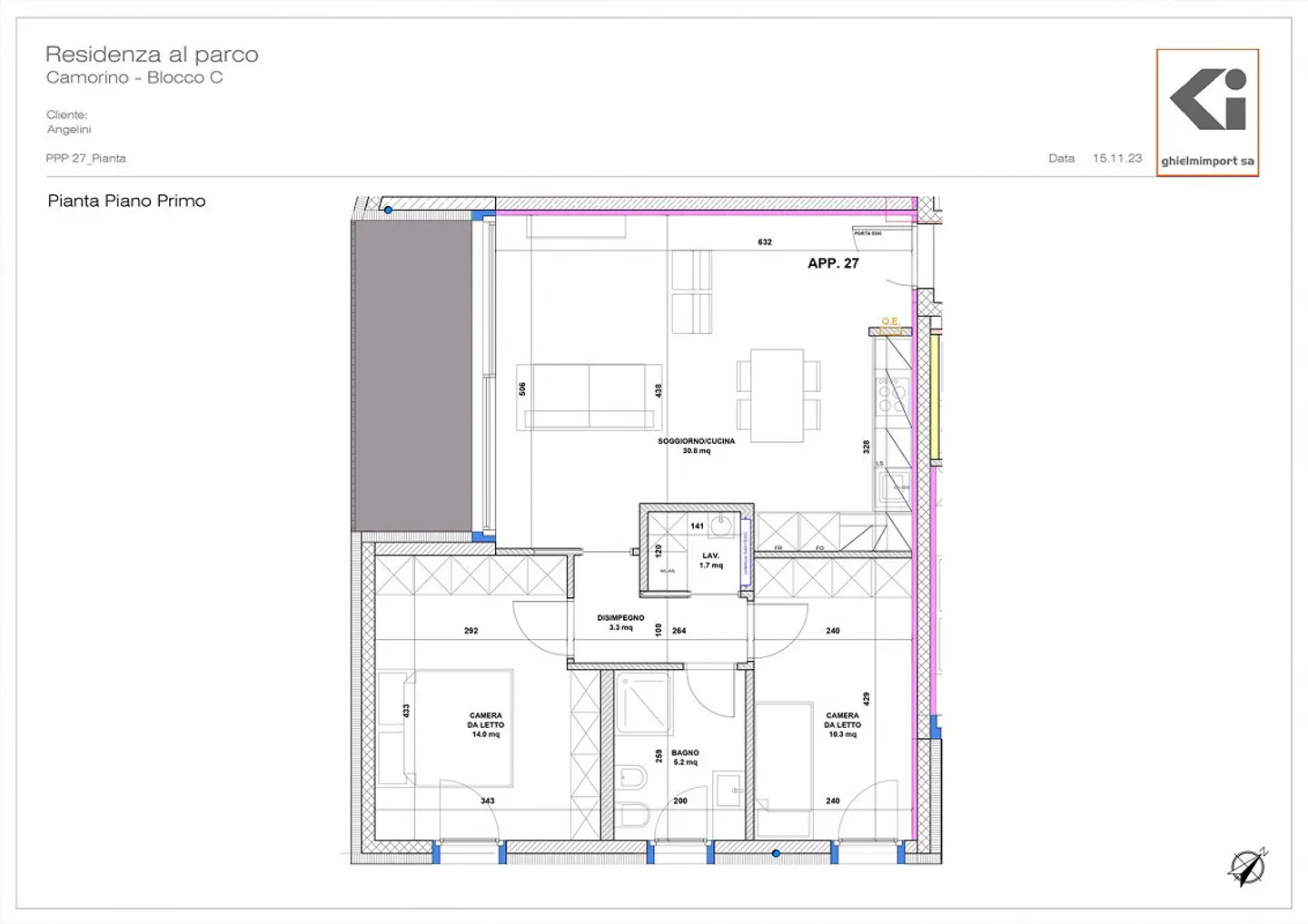 Nuovo 3.5 locali a Camorino - Foto 8 di 8