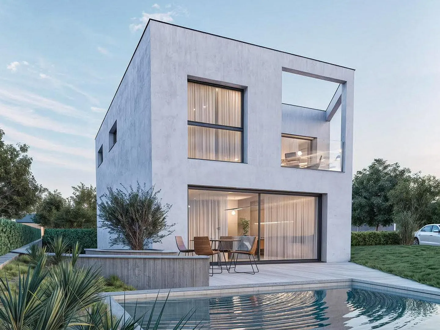 Villa mit Schwimmbad im Bau in Mendrisio, im grünen Stadtteil Salorino - Foto 3 von 6