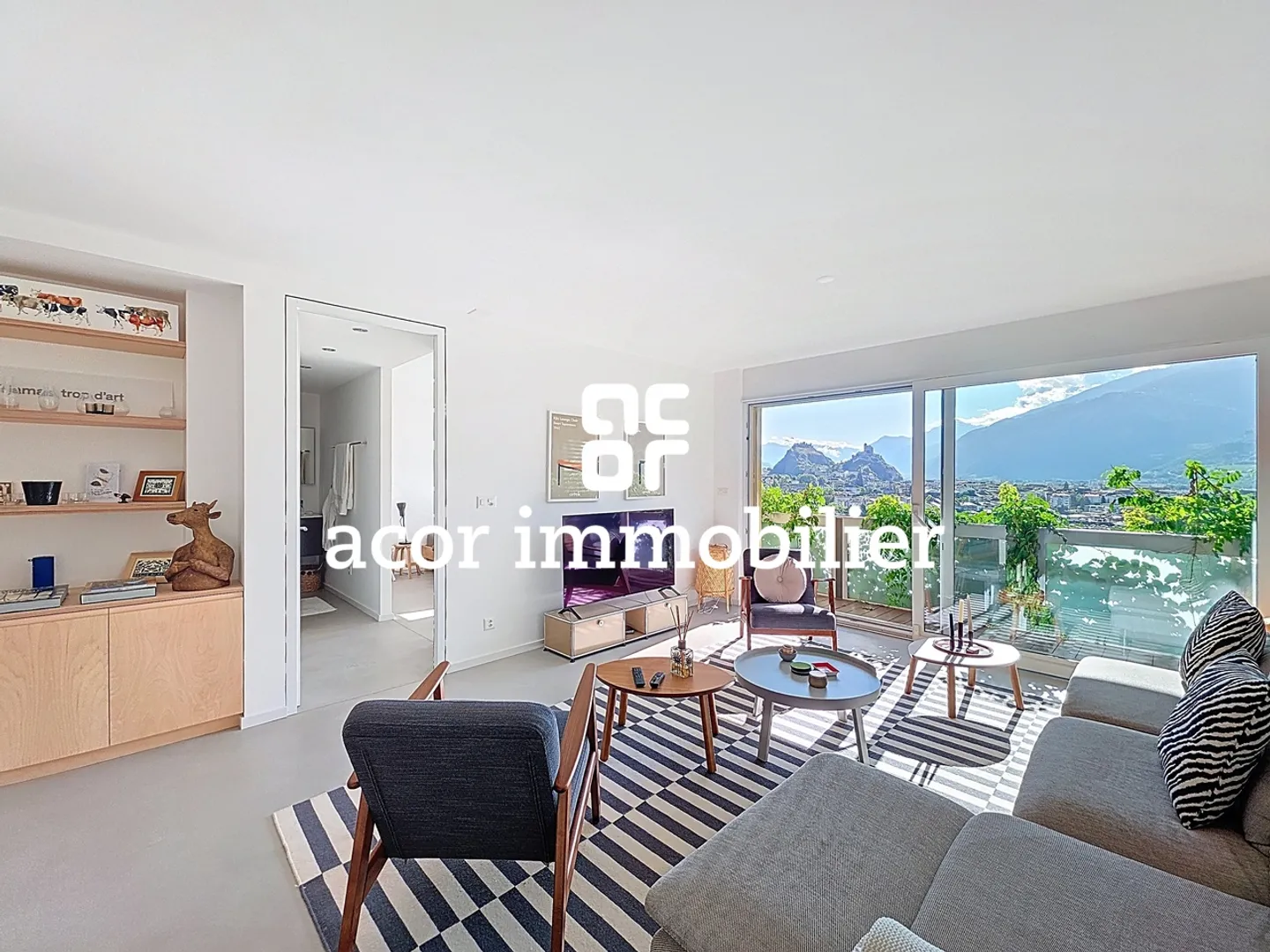 Appartamento a Gravelone con vista mozzafiato su Sion e i suoi castelli - Foto 5 di 7