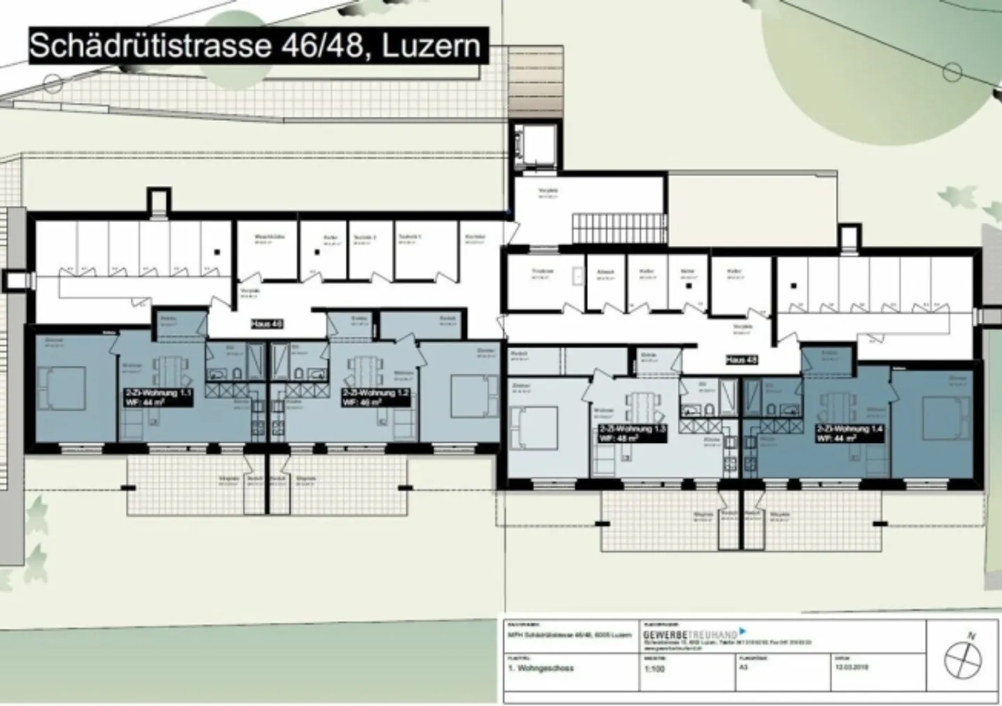 Moderno appartamento 2 locali vicino alla città di Lucerna con area giardino - Foto 4 di 5