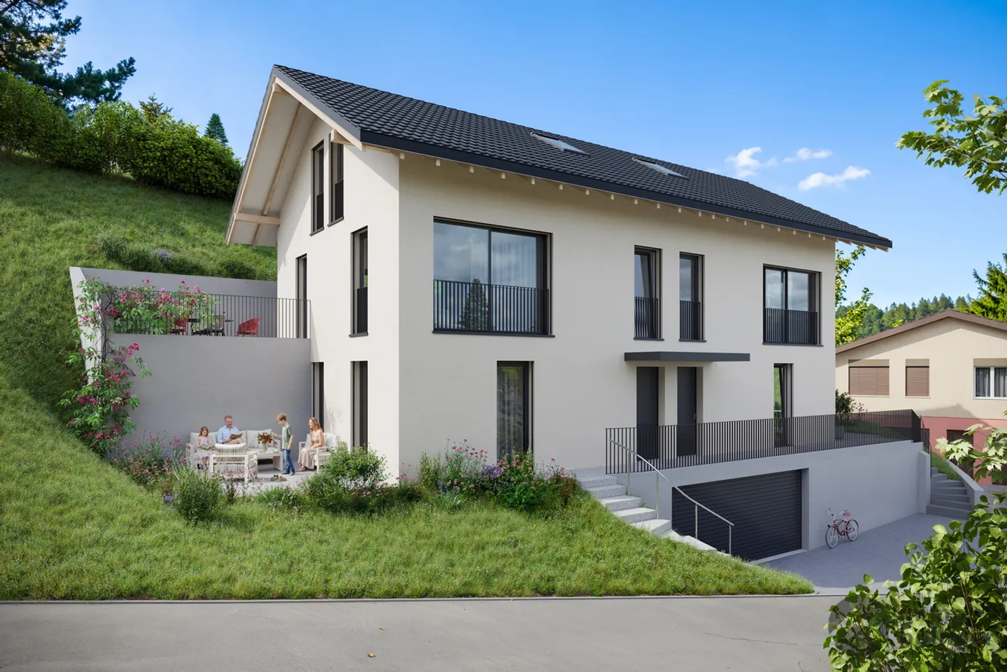 Maison jumelée de 4,5 pièces avec aménagement individuel - Photo 10 sur 14