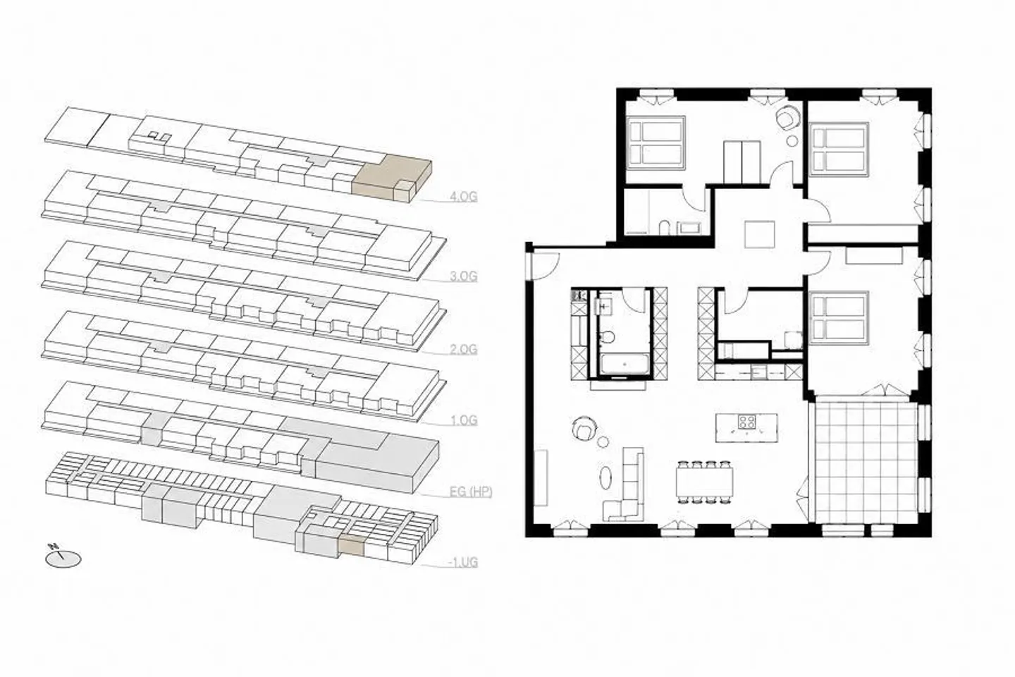 Chur - 4½-Zimmer-Attikawohnung im Neubau «CHURAVITA» - Photo 2 of 8