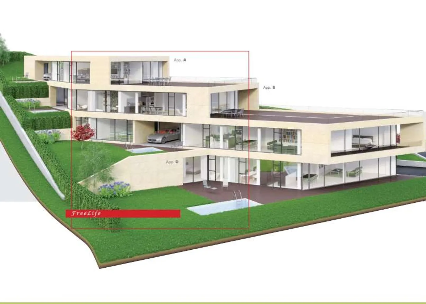 Helles Apartment mit Terrasse - Foto 7 von 13