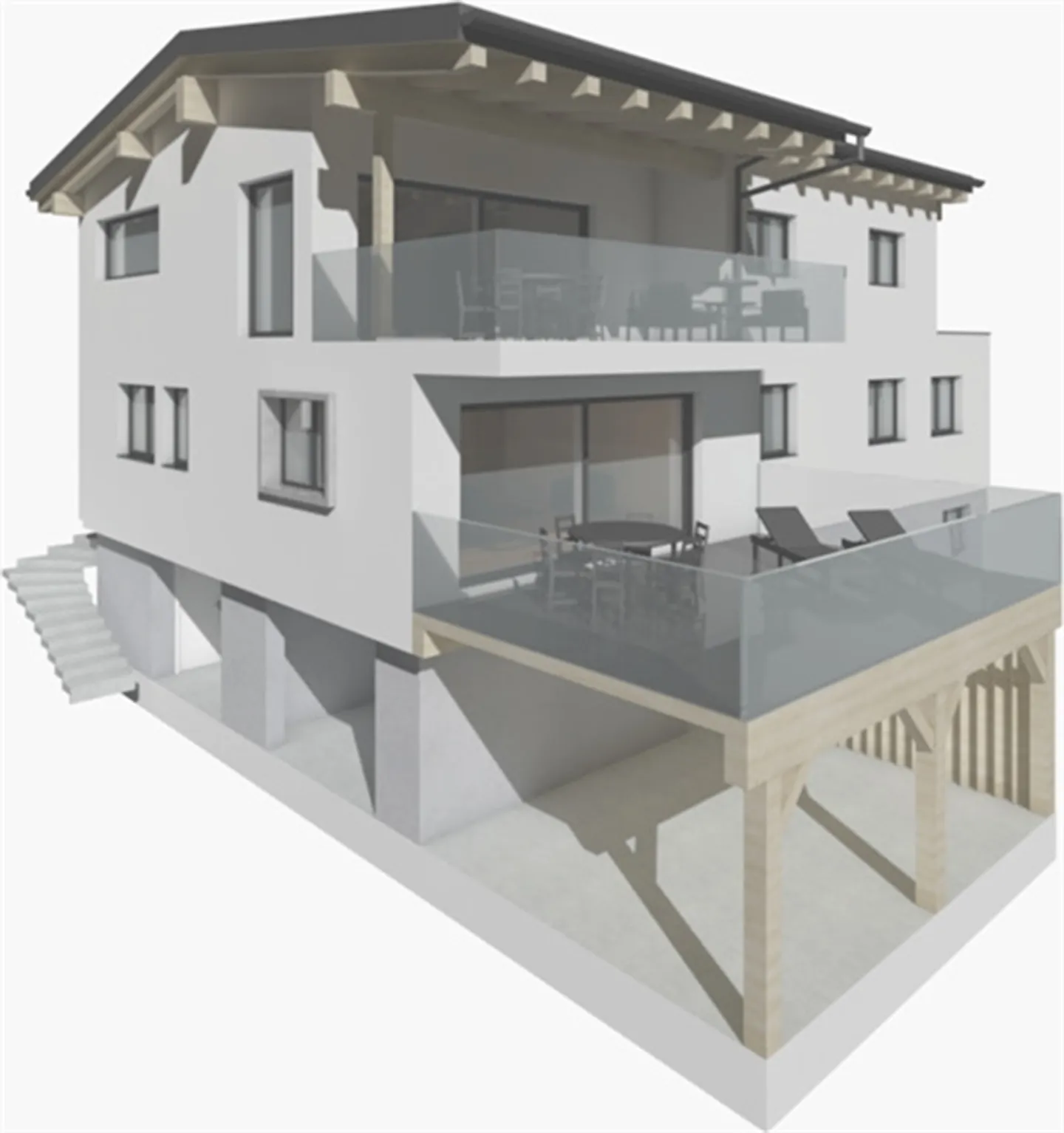 Appartamento 2,5 locali al piano terra di un PPE con 3 appartamenti con vista e giardino privato - Foto 3 di 4