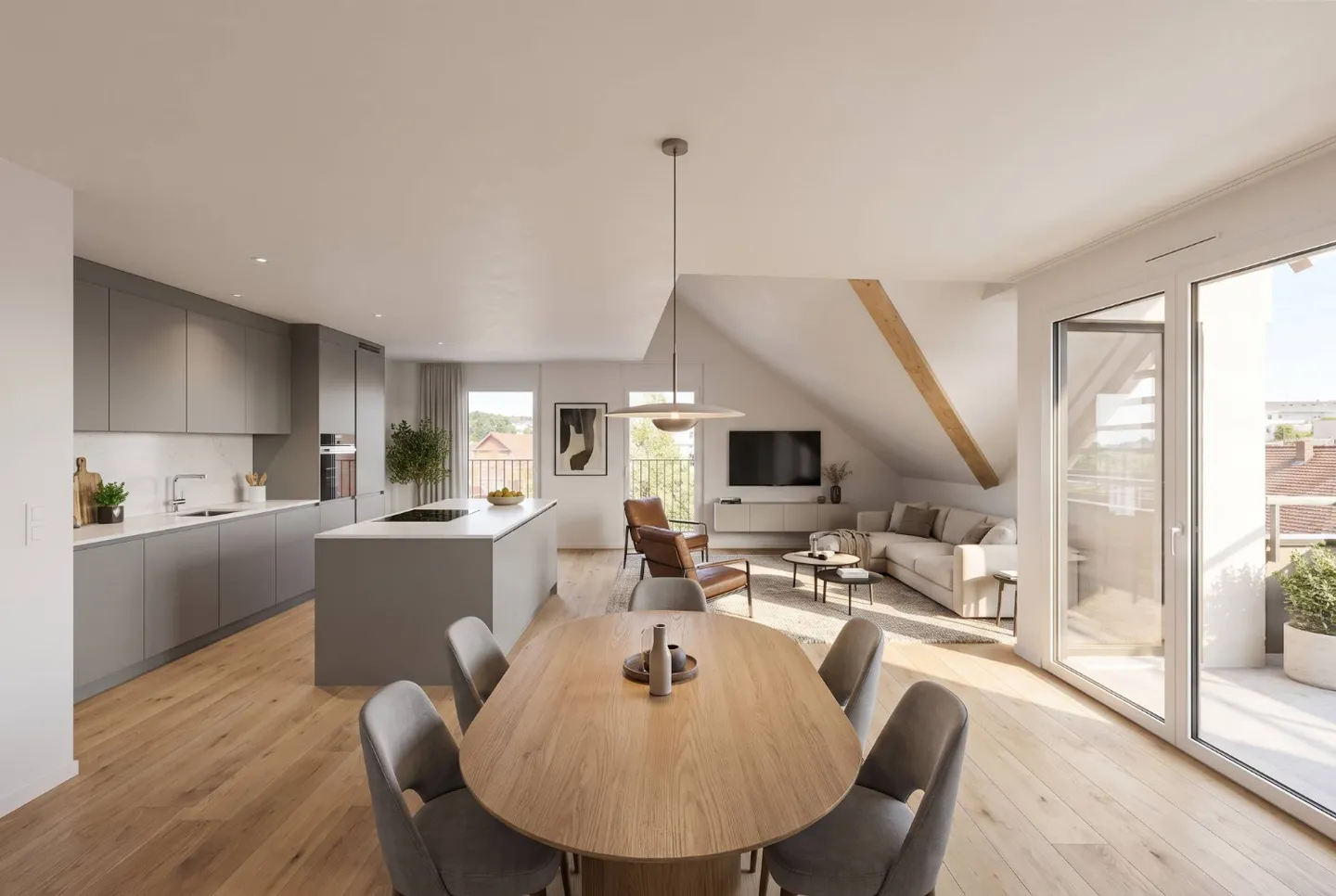 Duplex-Wohnung im modernen Stil im letzten Stock - Foto 1 di 5