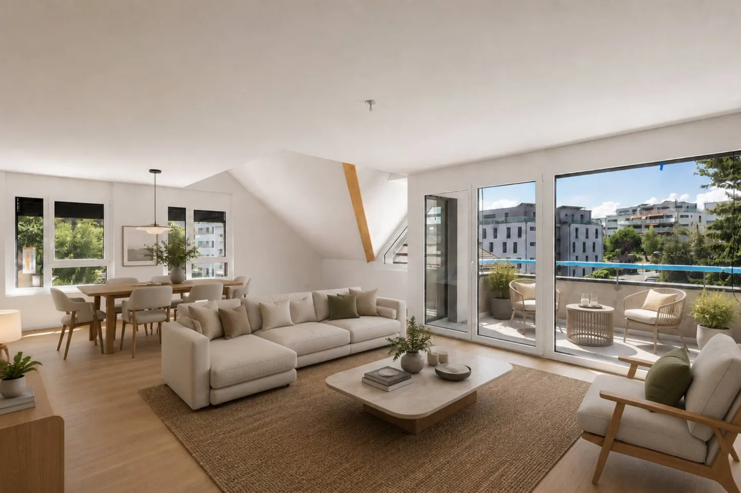 Duplex-Wohnung im modernen Stil im letzten Stock - Foto 3 di 5