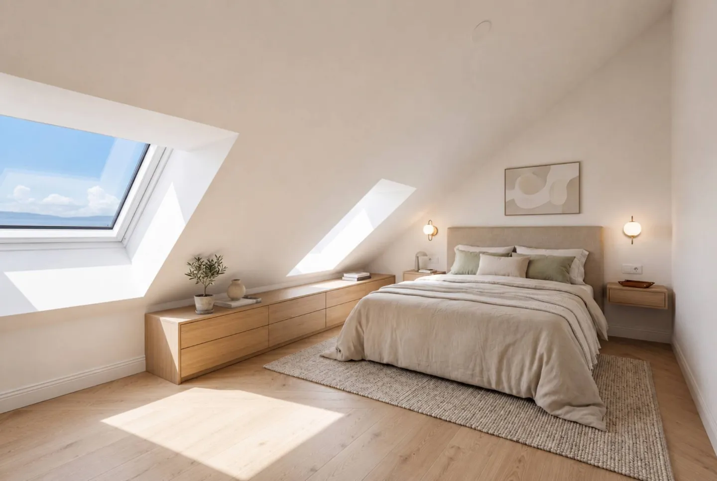 Duplex-Wohnung im modernen Stil im letzten Stock - Foto 4 di 5
