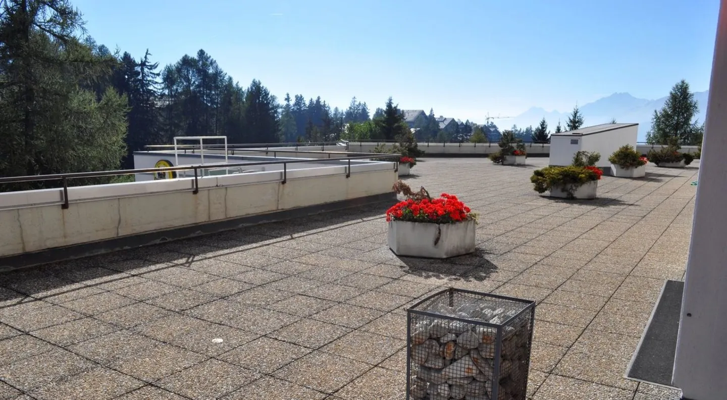 Centro completo di Crans, 2.5pces completamente ristrutturato con grande terrazza - Foto 7 di 8