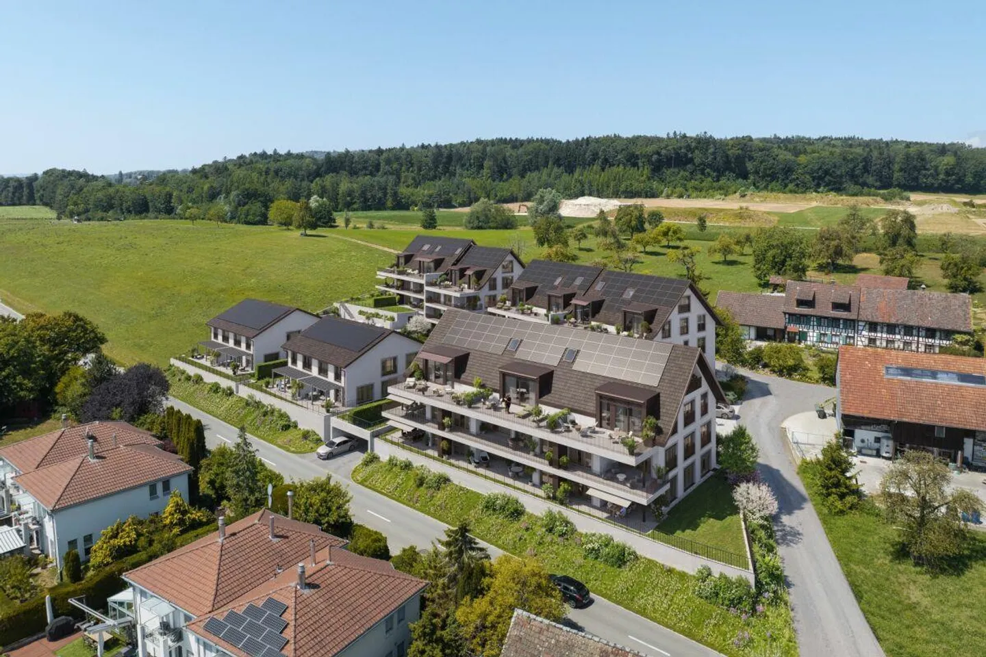 Maisons jumelées de 5,5 pièces avec accès à la piscine - Nouvelle construction DORFRESORT - Photo 4 sur 6
