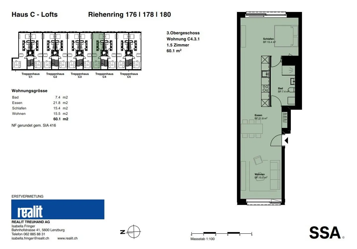 Appartamento loft attraente di 2,5 stanze in posizione centrale - Foto 6 di 7