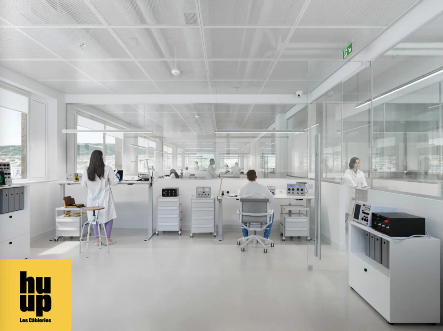 Vaudbureaux Minergie office spaces of 700 m2 divisible from 350 m2 at the foot of metro M1 and CFF station - Photo 8 of 11