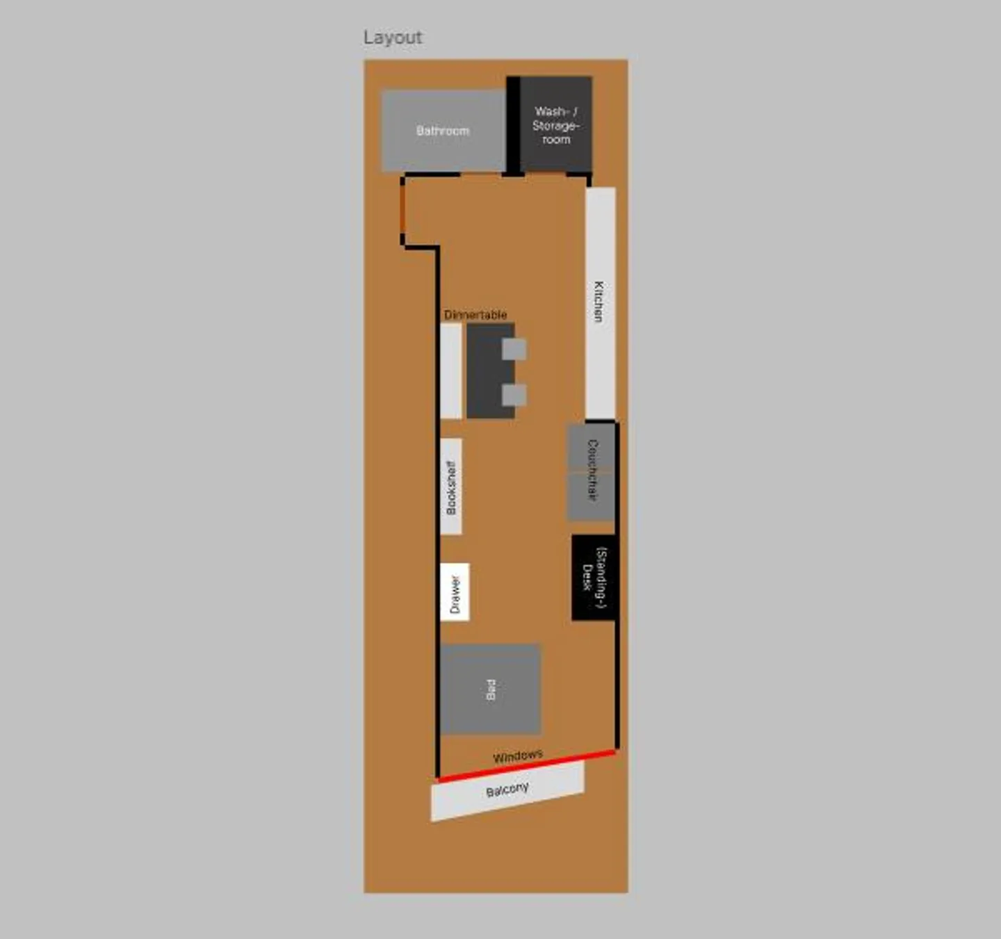 Appartement studio temporaire, mais meublé - Photo 1 sur 5