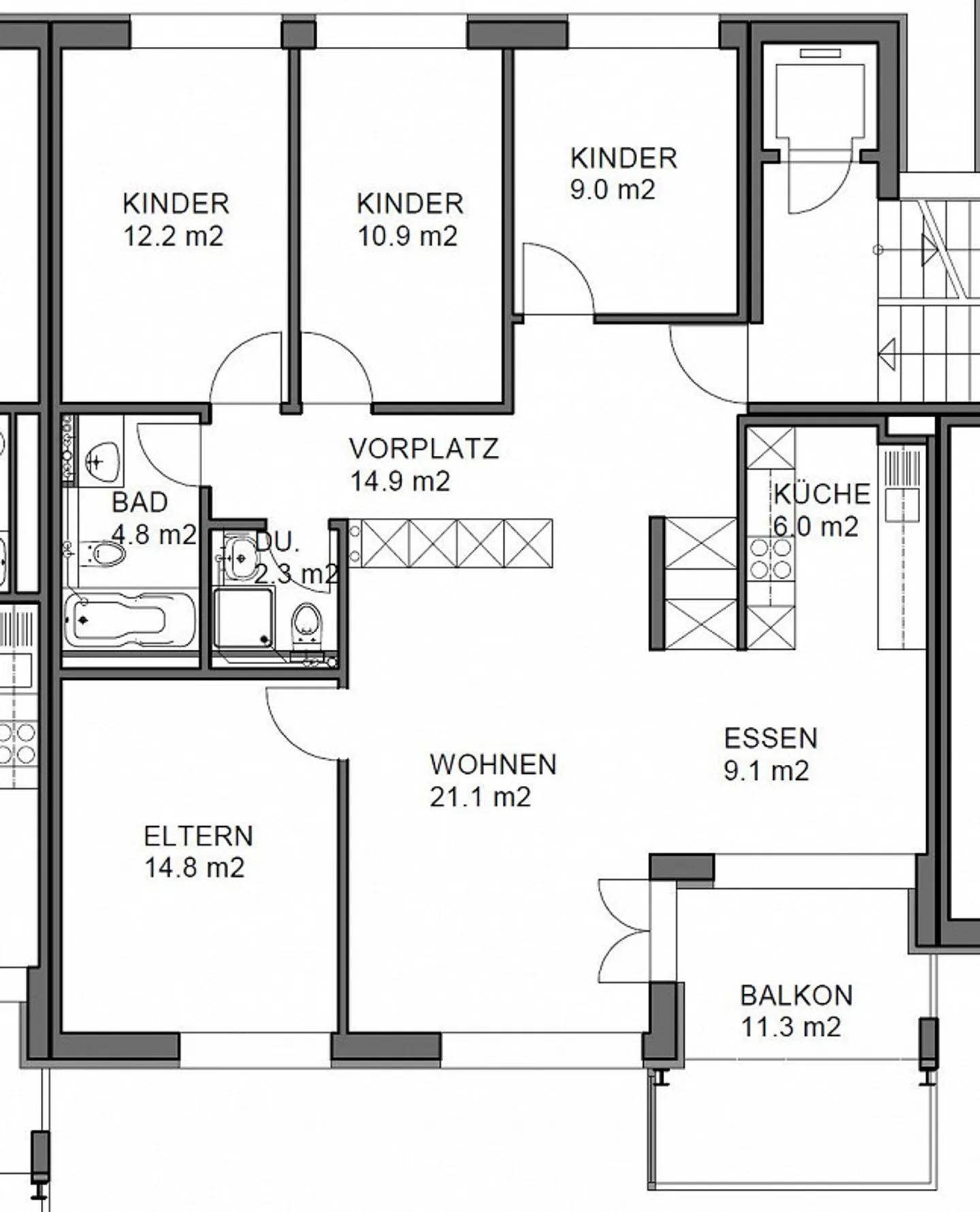 Geräumige Familienwohnung in Emmenbrücke - Foto 9 von 9
