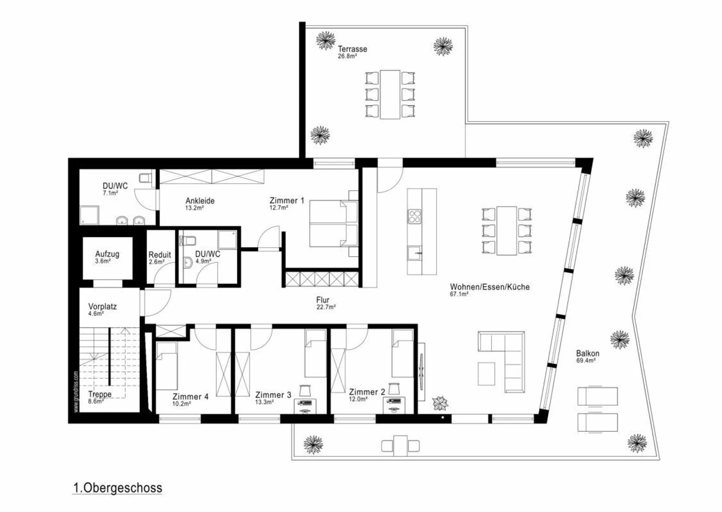 Spazio per alte pretese: Appartamento con terrazza nel quartiere Leisihalden - Foto 14 di 14