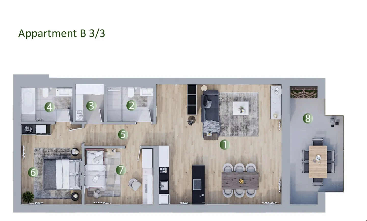 Le dernier appartement en attique de 3,5 pièces dans la formule location/achat - Photo 12 sur 13