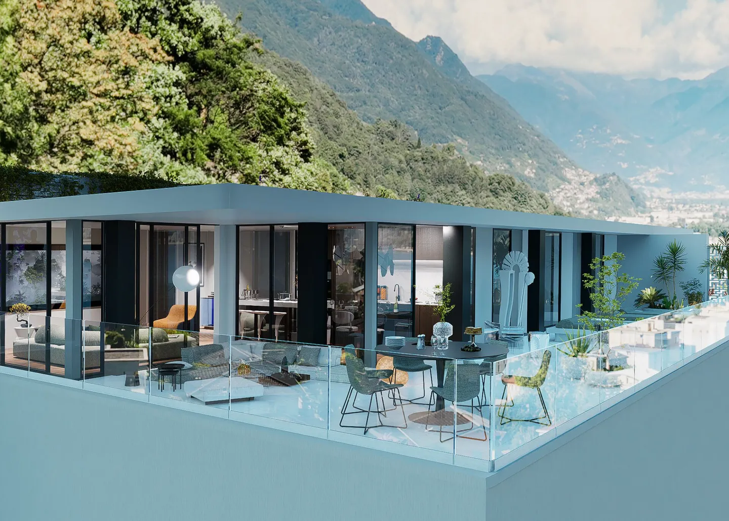 Penthouse de rêve avec vue sur le lac, bien-être et piscine - Photo 5 sur 11