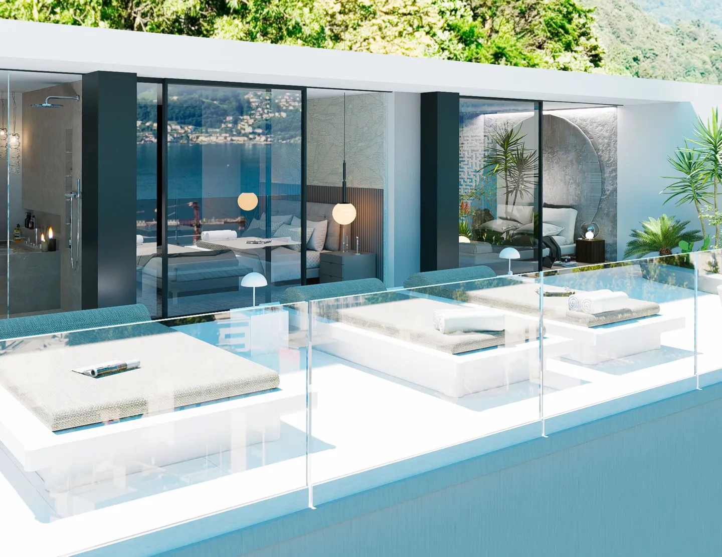 Penthouse de rêve avec vue sur le lac, bien-être et piscine - Photo 4 sur 11