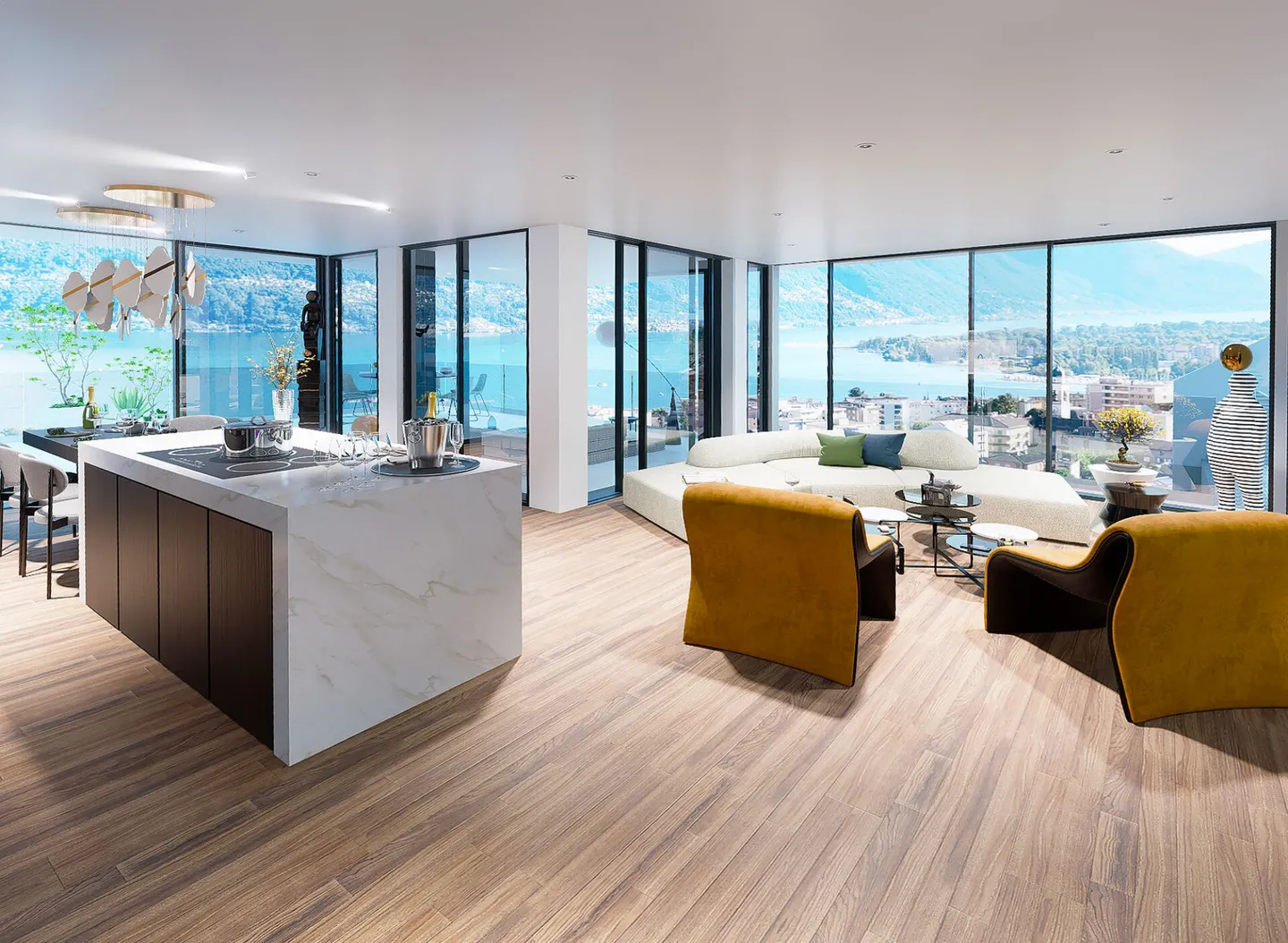 Penthouse de rêve avec vue sur le lac, bien-être et piscine - Photo 9 sur 11